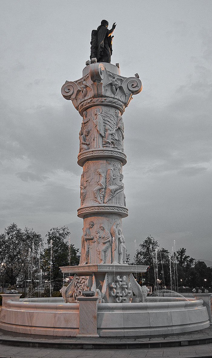 church fountain