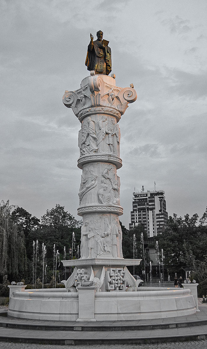 church fountain